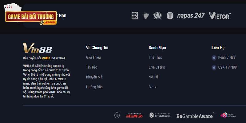 Vin88 – Nhà cái được cấp phép bởi Curacao, bảo chứng cho uy tín số 1